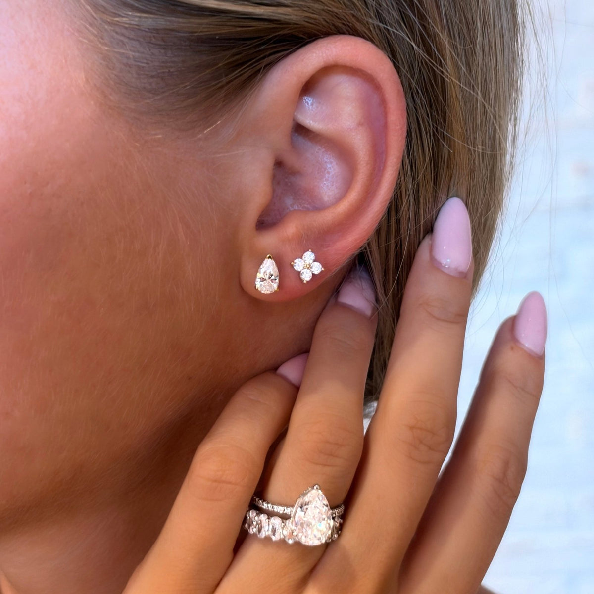 Gold Zahra Cluster Stud Earrings - Luxe Emporium x