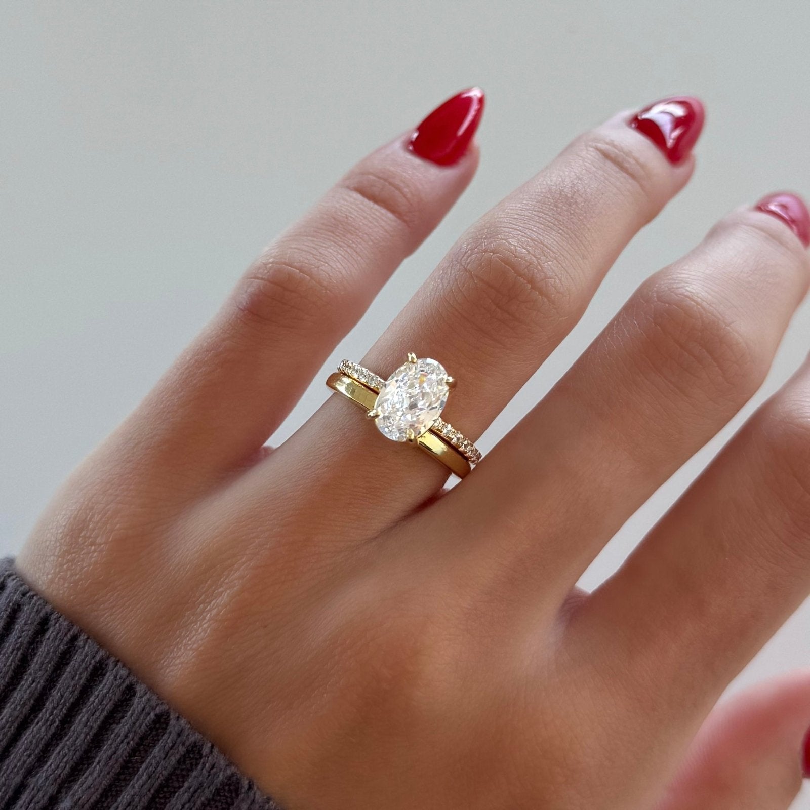 Gold Mini Solitaire Ring - Luxe Emporium x
