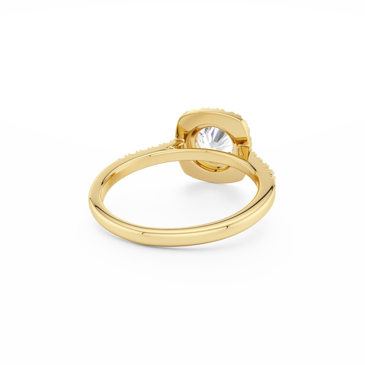 Gold Iced Square Halo Ring - Luxe Emporium x