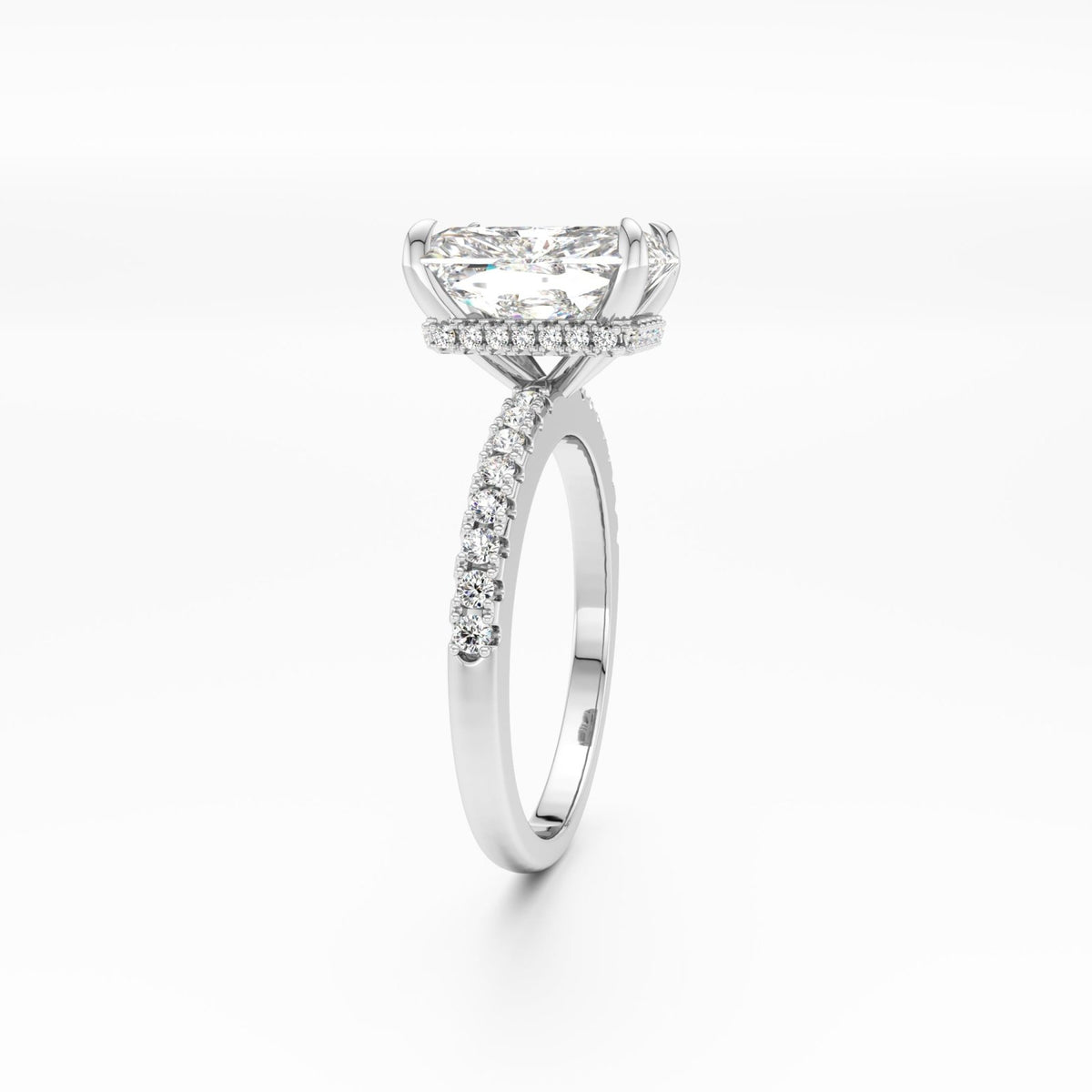 Sterling Silver Radiant Cut Jasmine Ring - Luxe Emporium x