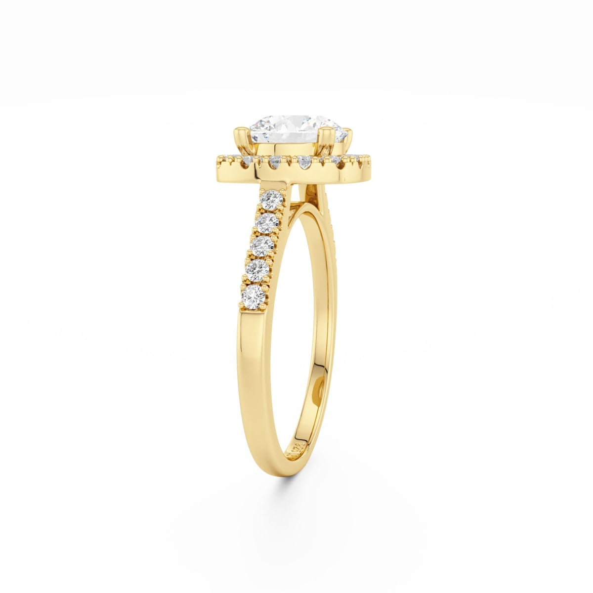 Gold Iced Square Halo Ring - Luxe Emporium x