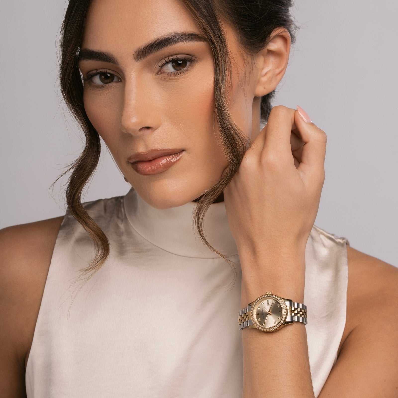 Two Tone Champagne Cavallia 30 Watch - Luxe Emporium x