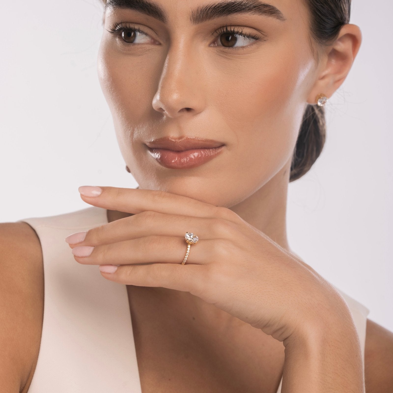 Gold 4 Prong Petite Solitaire Ring - Luxe Emporium x