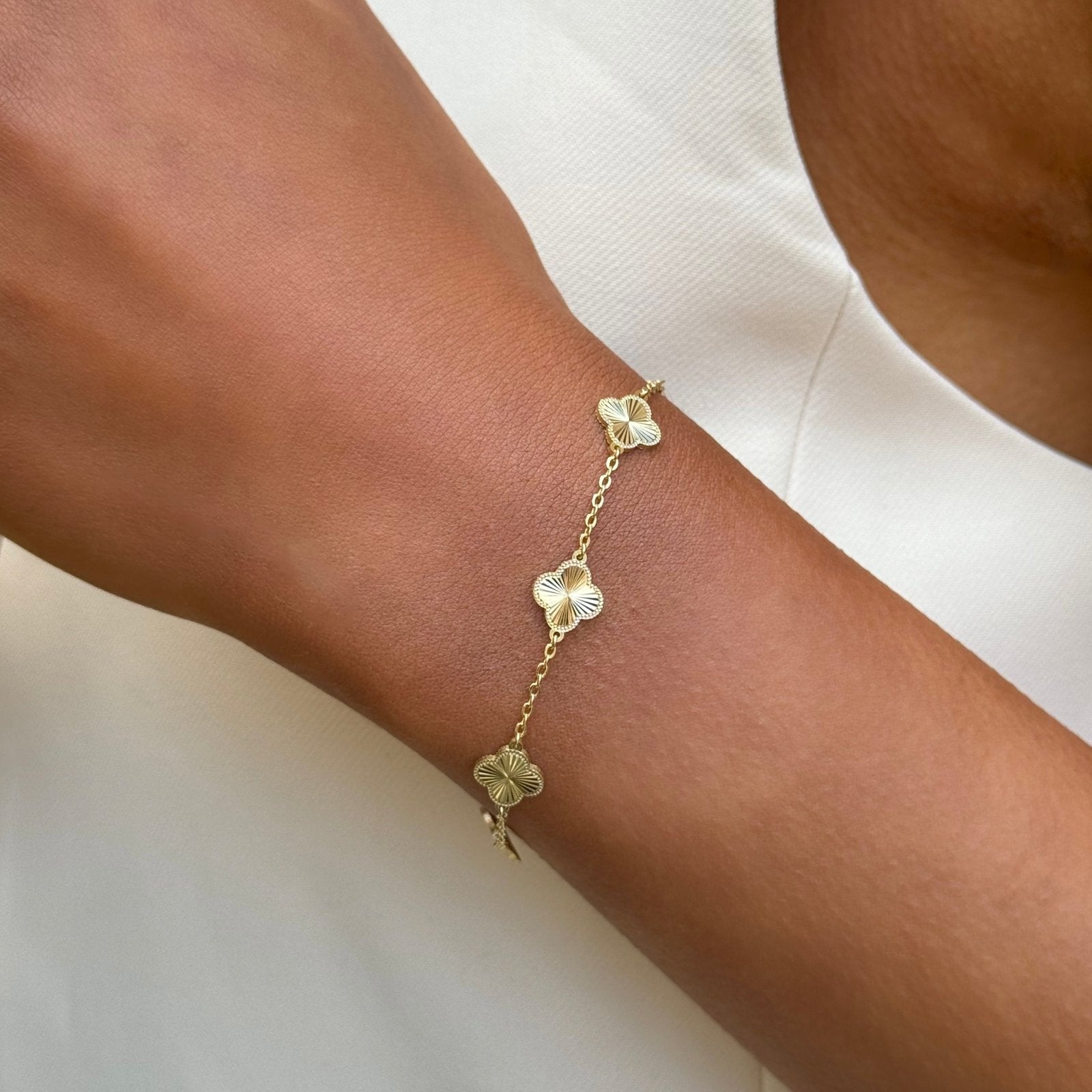 Gold Kiala Clover Bracelet - Luxe Emporium x