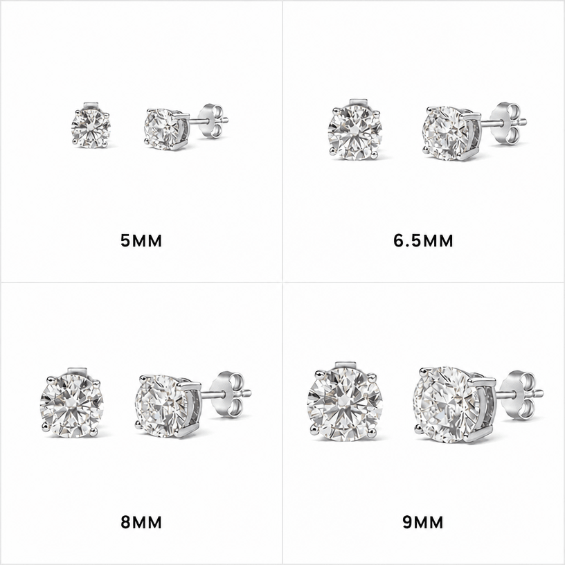 Sterling Silver Romy Round Stud Earrings - Luxe Emporium x