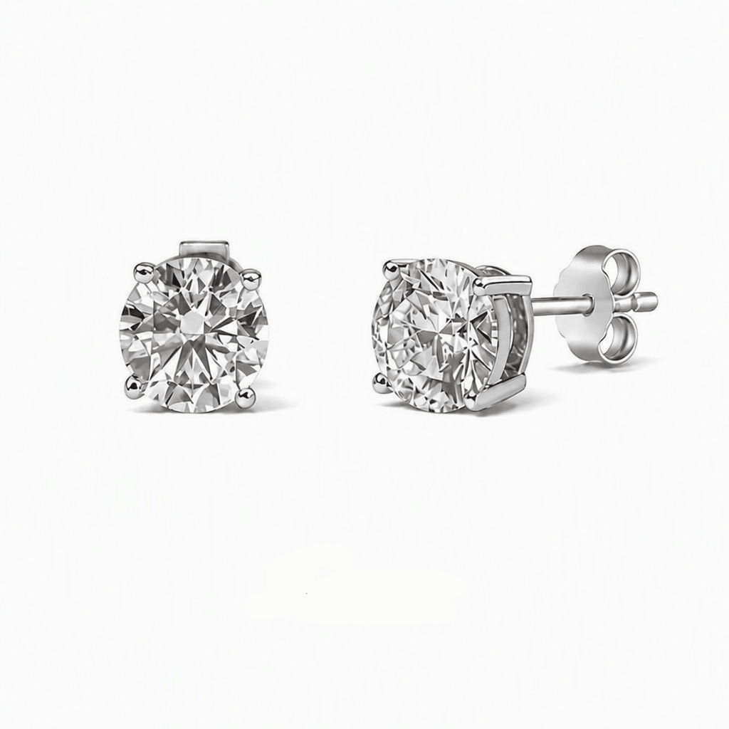 Sterling Silver Romy Round Stud Earrings - Luxe Emporium x