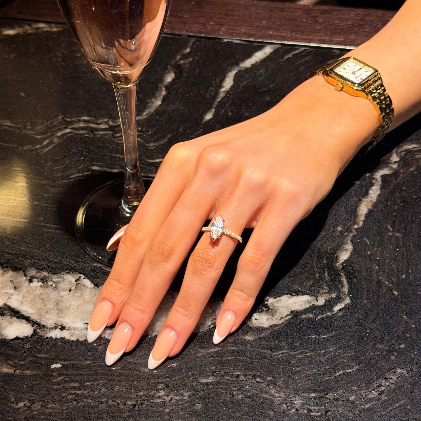 Gold Marquise Ring - Luxe Emporium x