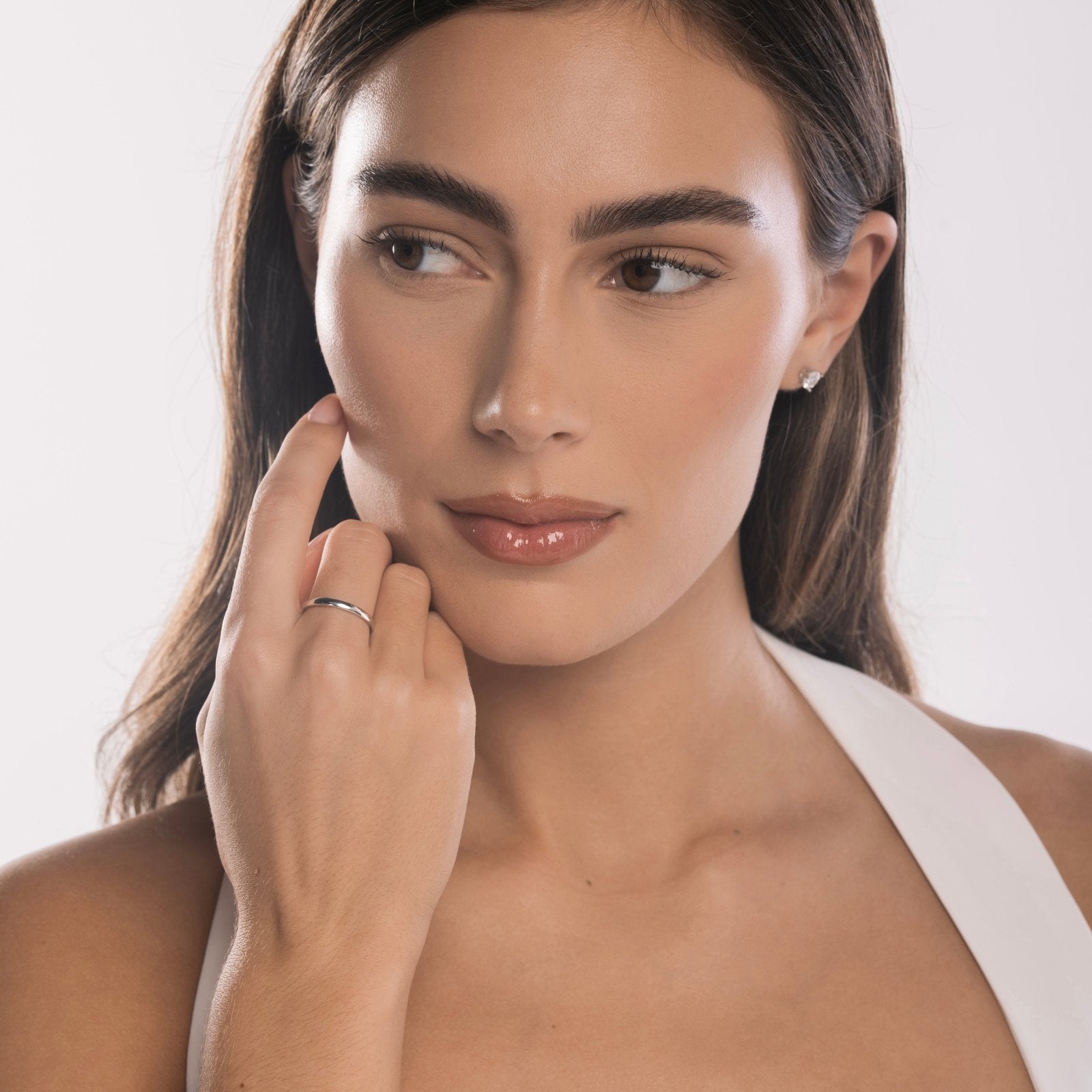 Sterling Silver Ayda Band Ring - Luxe Emporium x