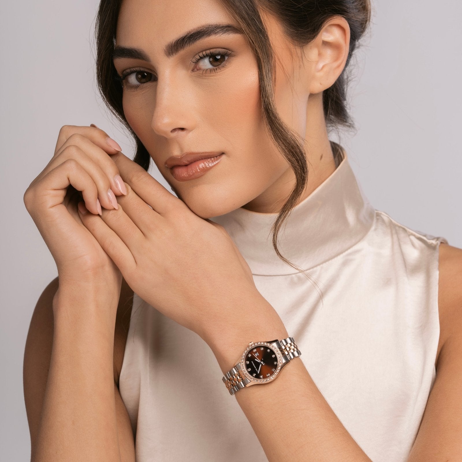 Two Tone Chocolate Cavallia 30 Watch - Luxe Emporium x