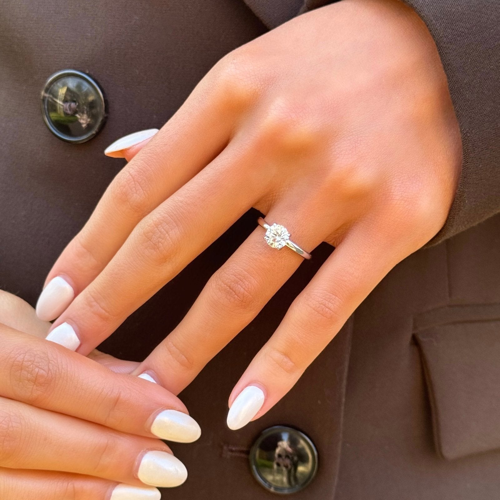 Sterling Silver 1ct Classic Raina Ring - Luxe Emporium x