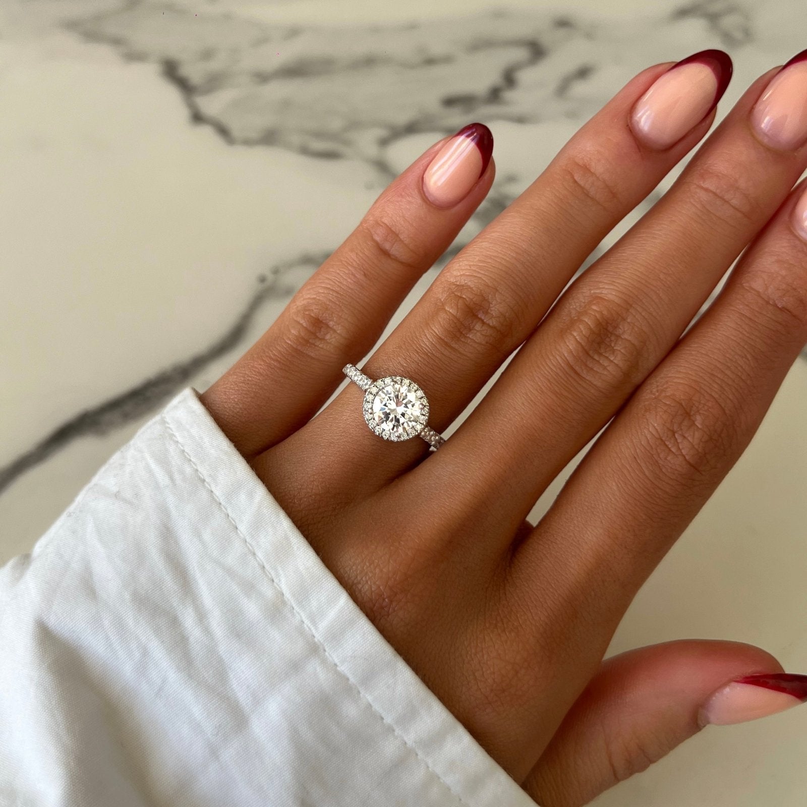 Sterling Silver Miya Halo Ring - Luxe Emporium x