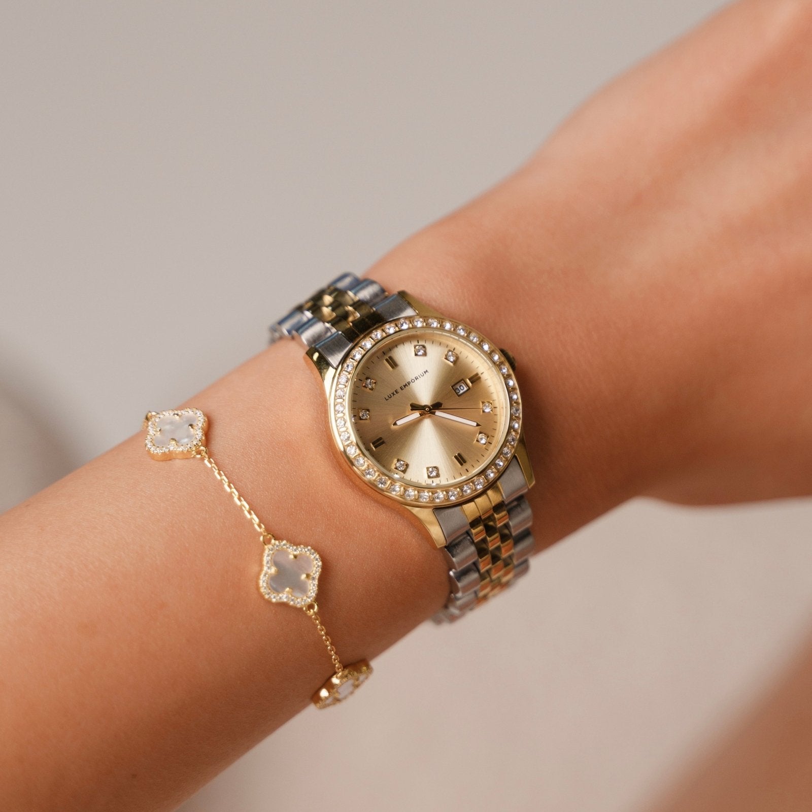 Two Tone Champagne Cavallia 30 Watch - Luxe Emporium x