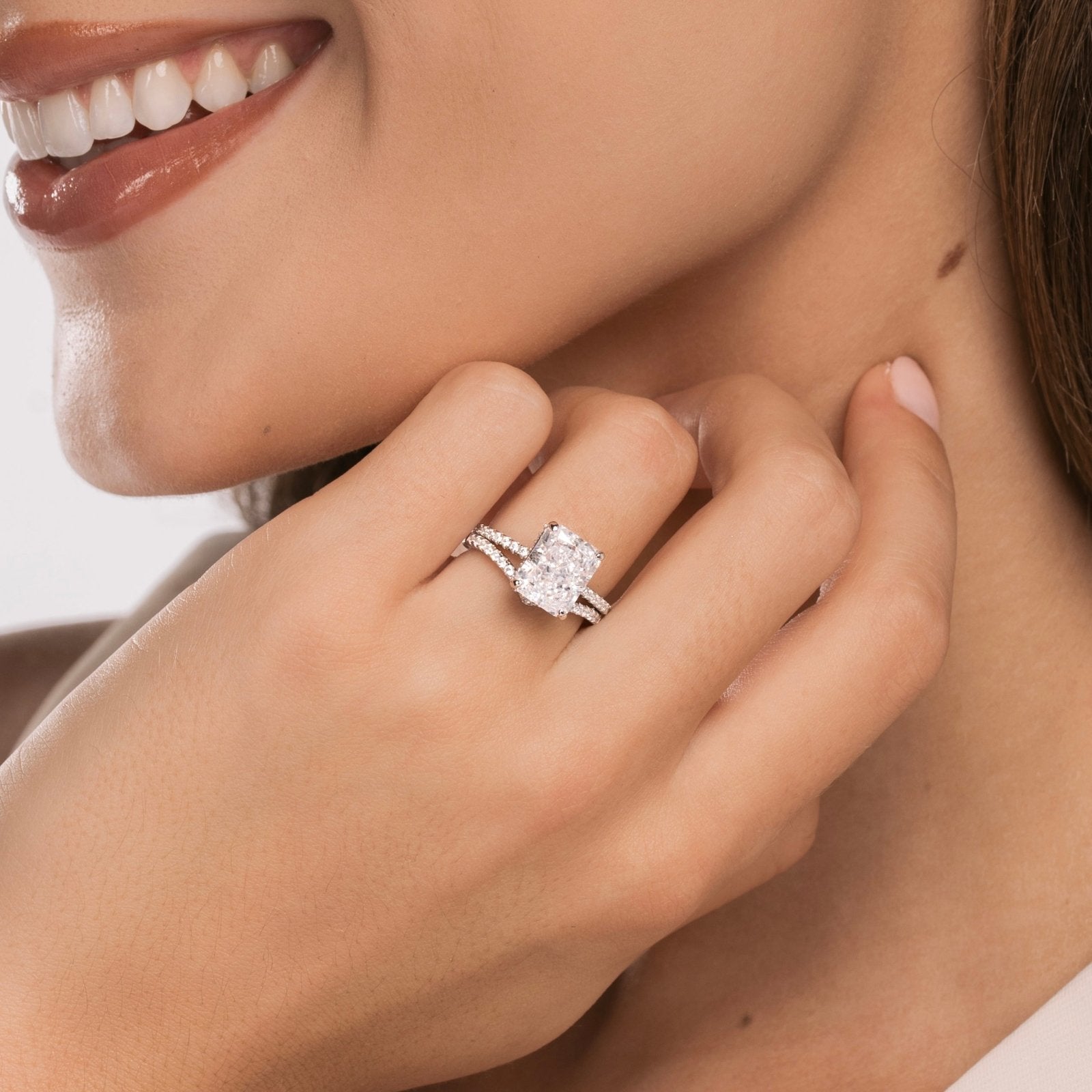 Sterling Silver Radiant Cut Jasmine Ring - Luxe Emporium x