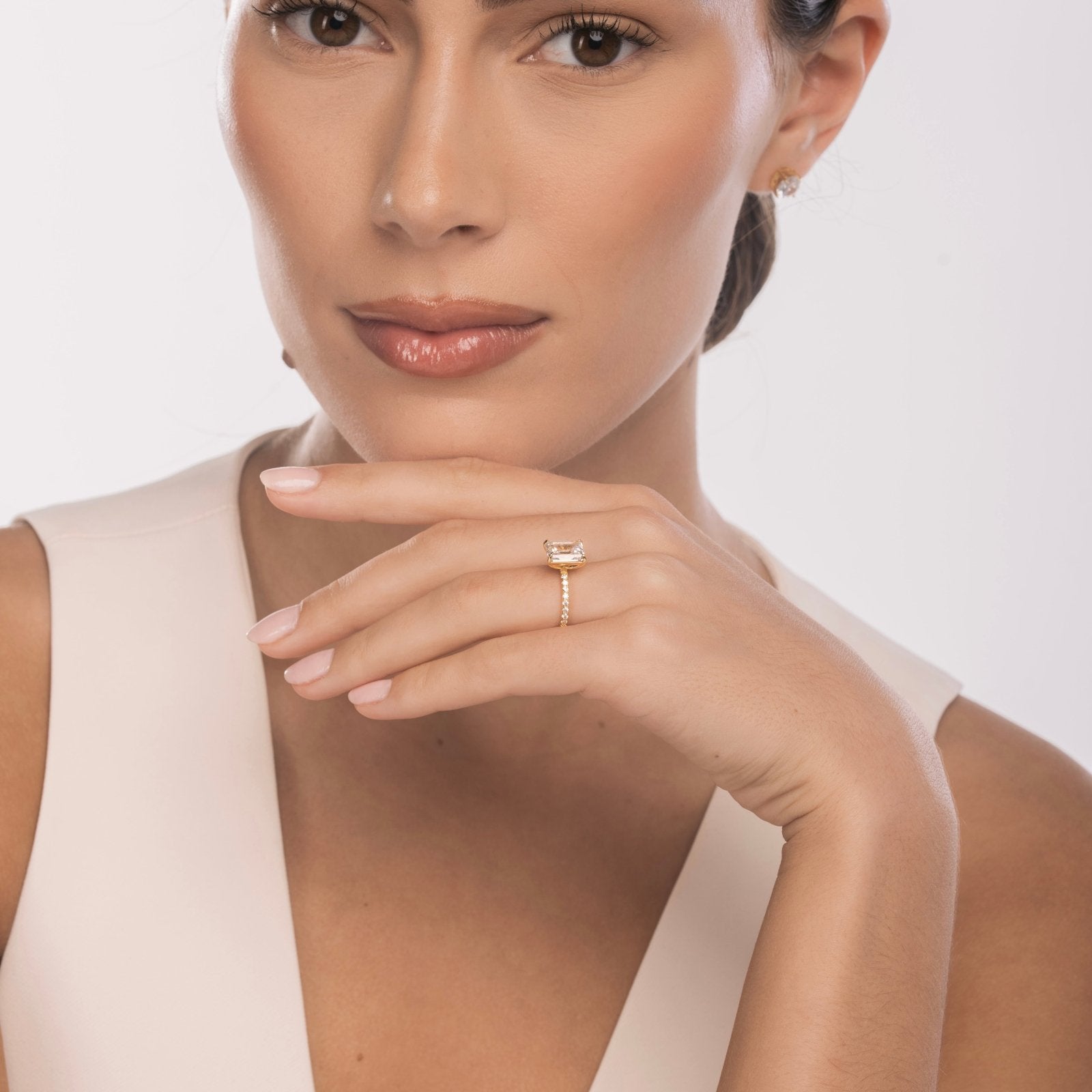 Gold Classic Emerald Cut Ring - Luxe Emporium x