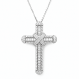 Sterling Silver Large Luxe Cross Pendant Necklace