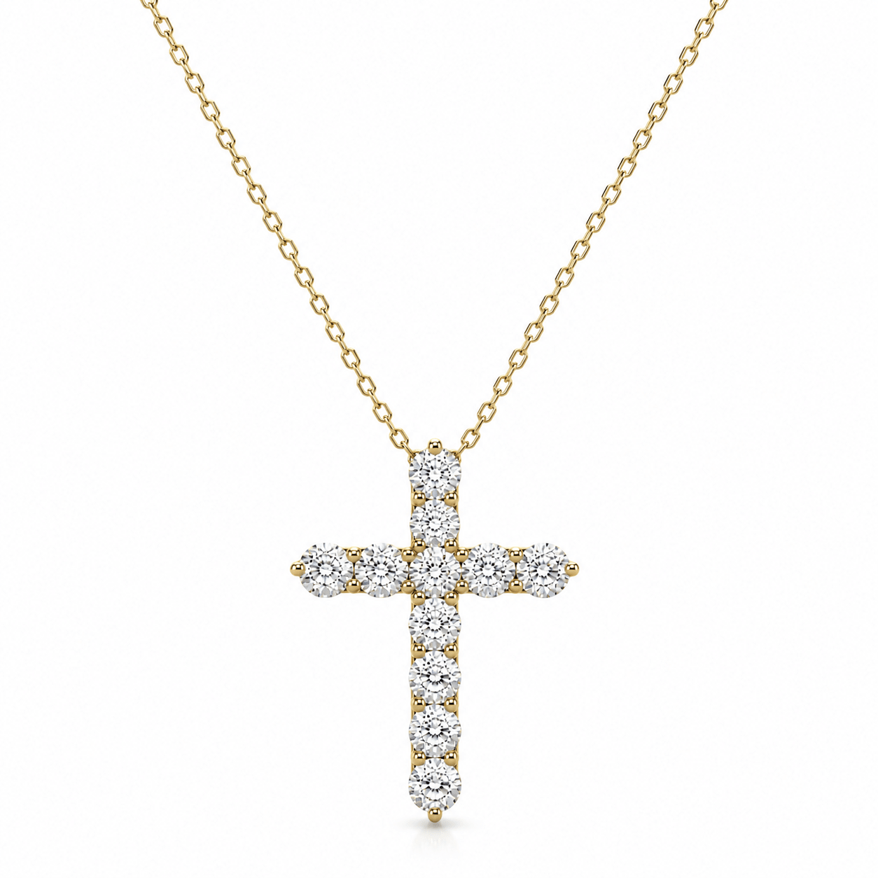 Gold Mini Cross Pendant Necklace - Luxe Emporium x