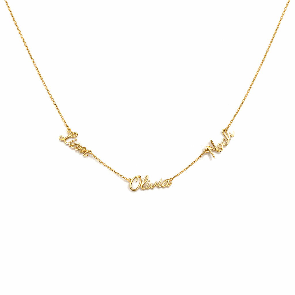 Gold Personalised Multi Name Necklace - Luxe Emporium x