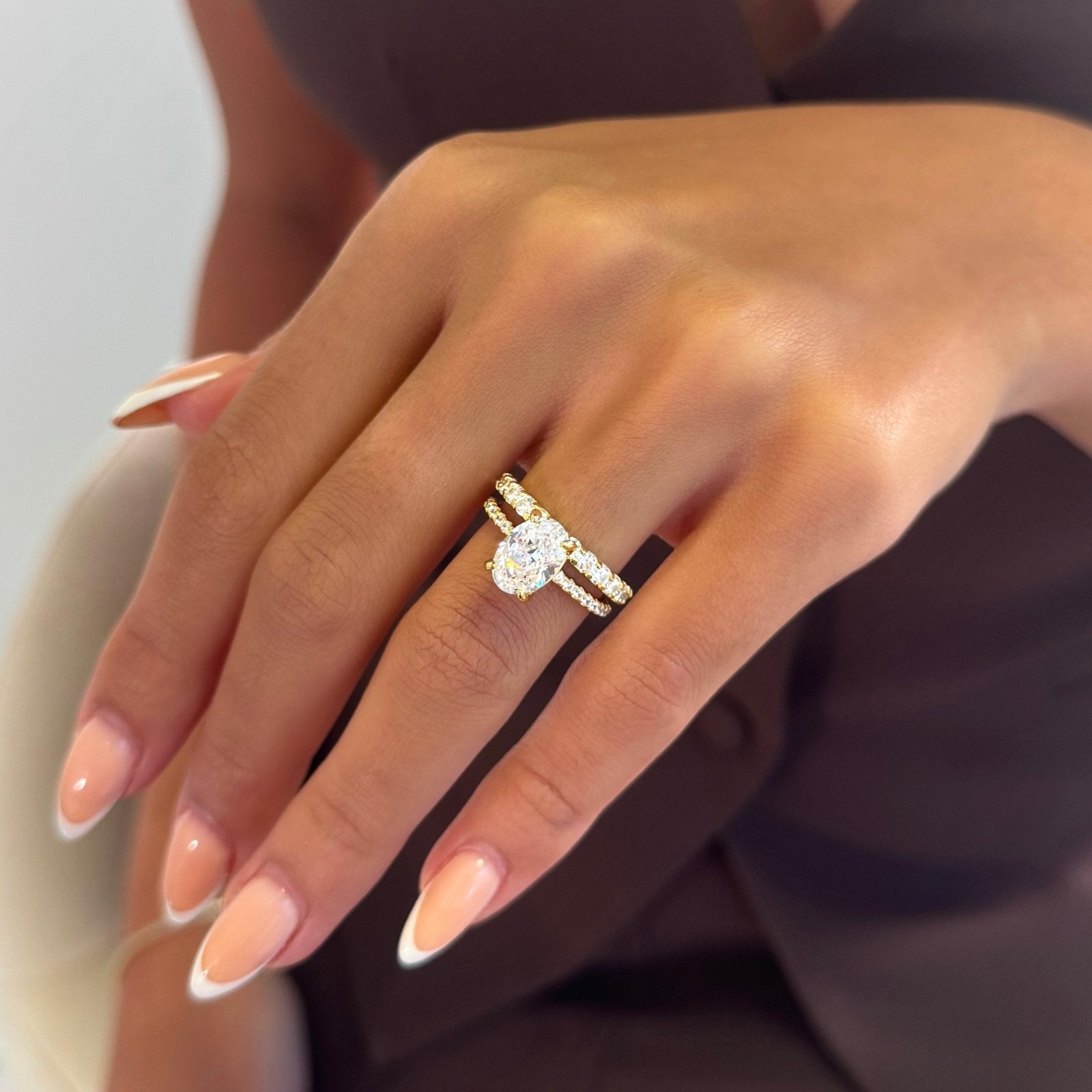 Gold Mini Solitaire Ring - Luxe Emporium x