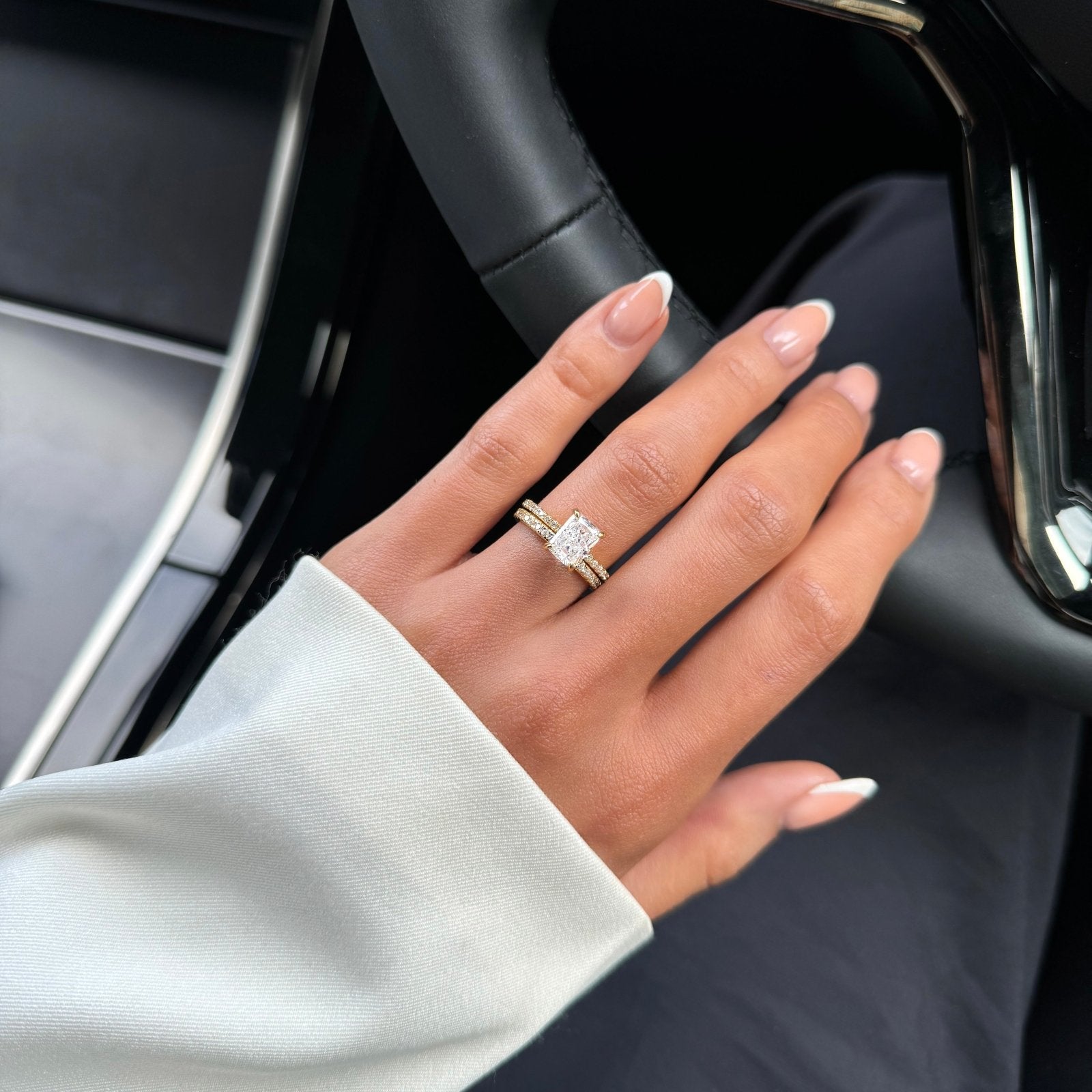 Gold Mini Jasmine Ring Wedding Set - Luxe Emporium x