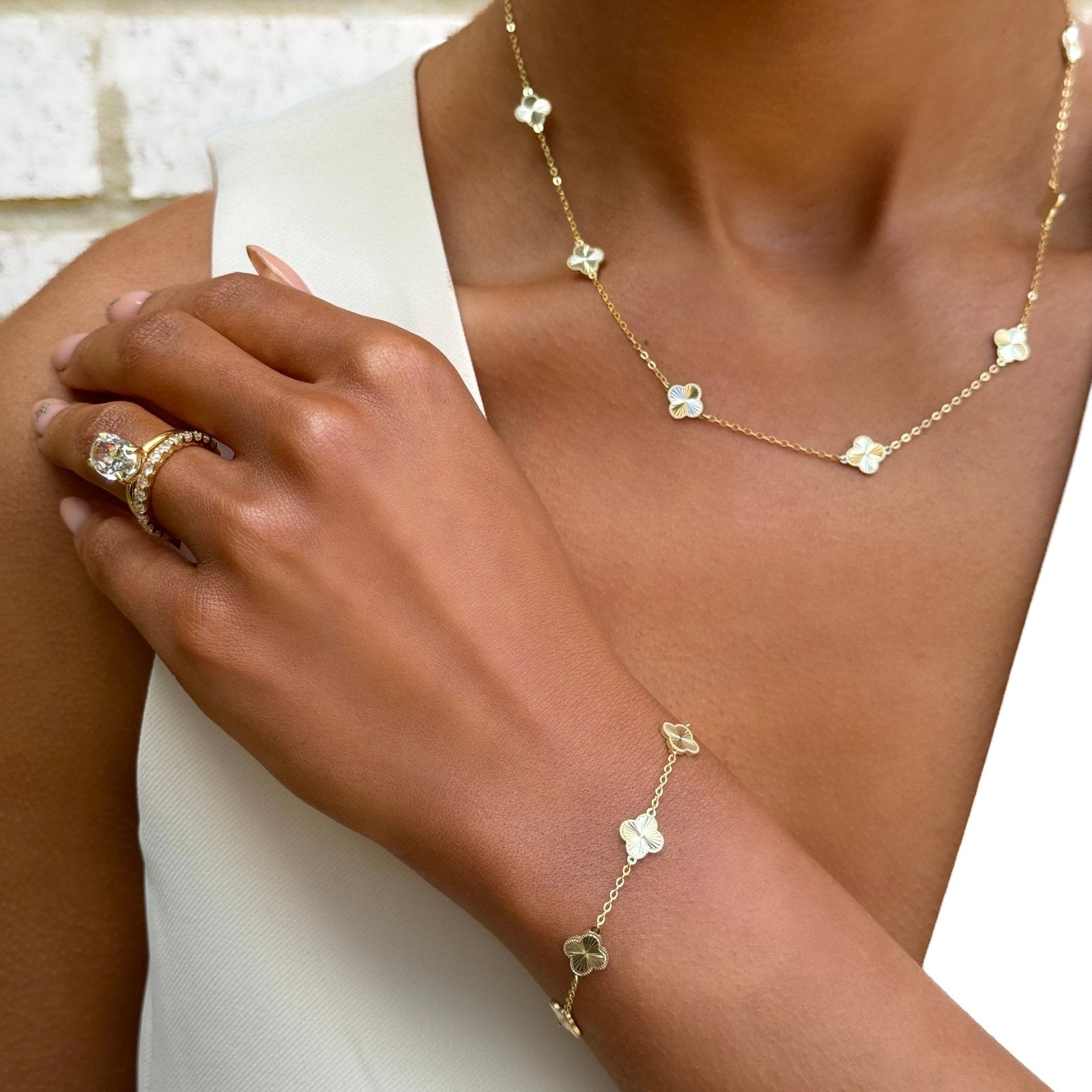 Gold Kiala Clover Necklace - Luxe Emporium x