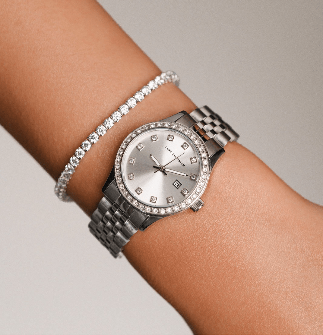 Radiant Silver Cavallia 30 Watch - Luxe Emporium x