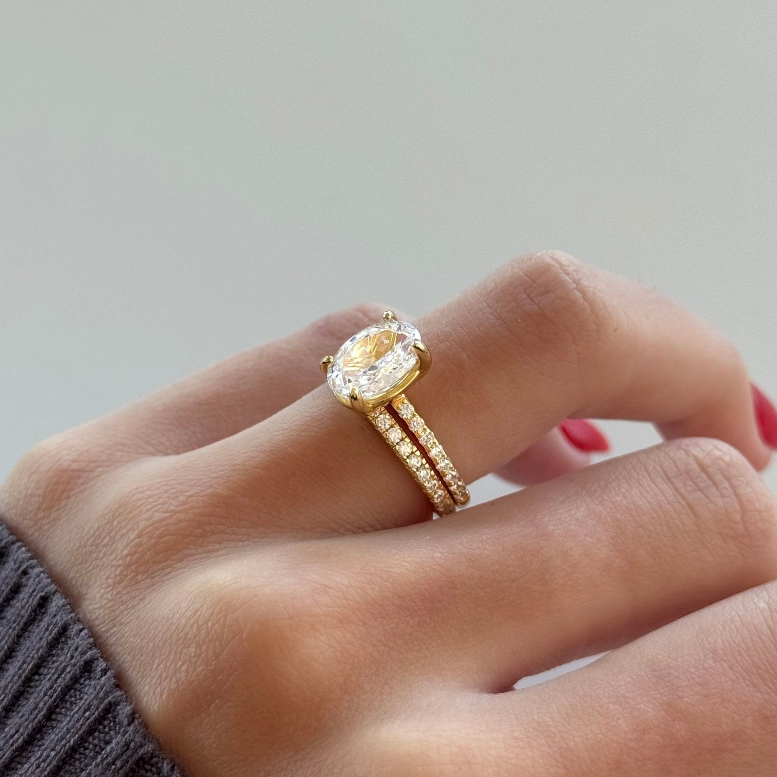 Gold Mini Solitaire Ring - Luxe Emporium x
