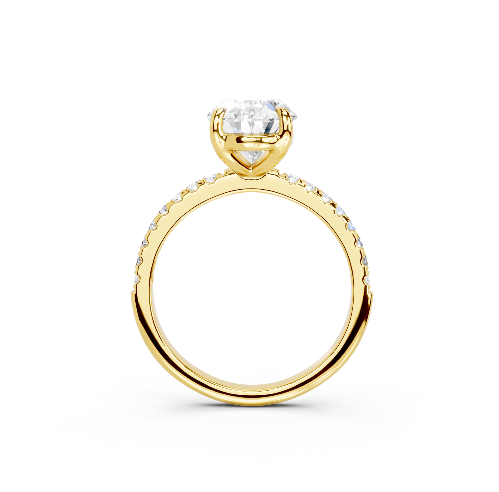Gold Mini Solitaire Ring - Luxe Emporium x