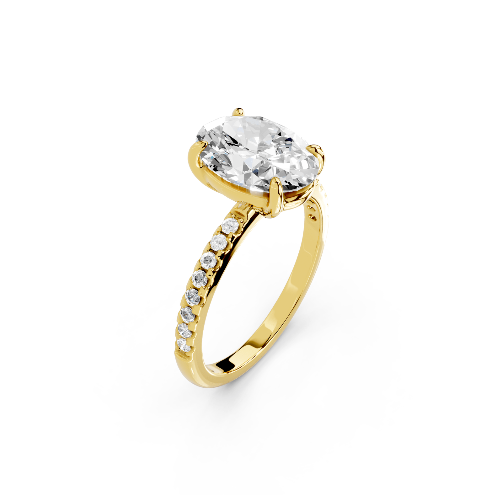 Gold Mini Solitaire Ring - Luxe Emporium x