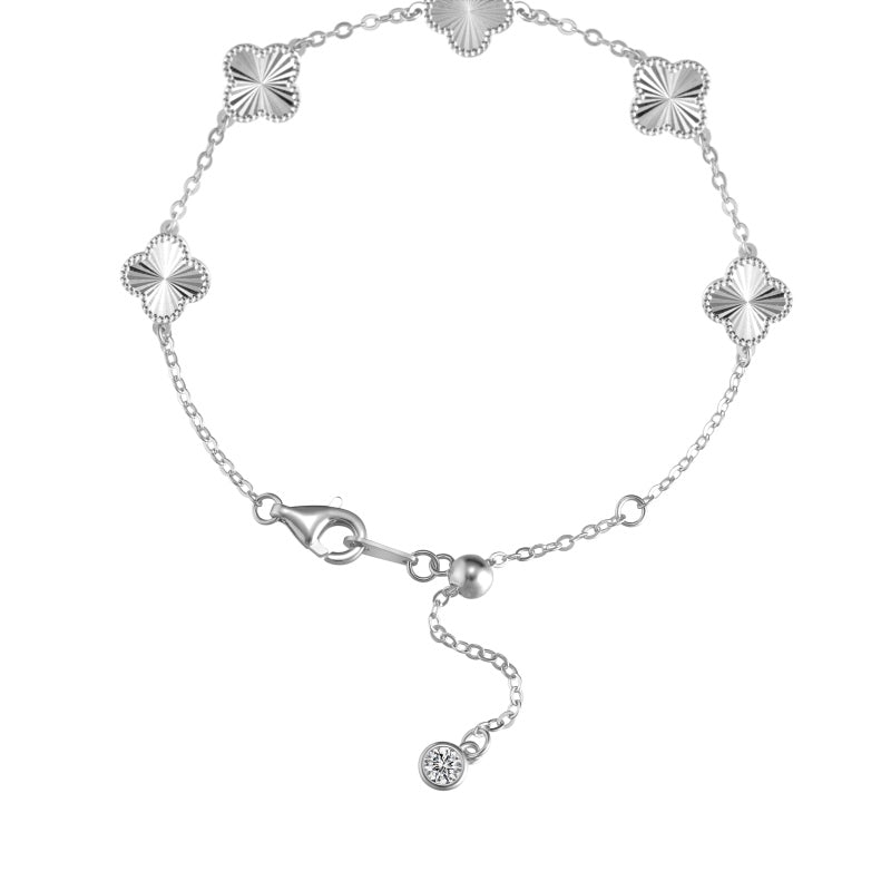 Sterling Silver Kiala Clover Bracelet - Luxe Emporium x