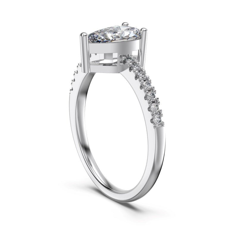 Sterling Silver Harlow Pear Ring - Luxe Emporium x