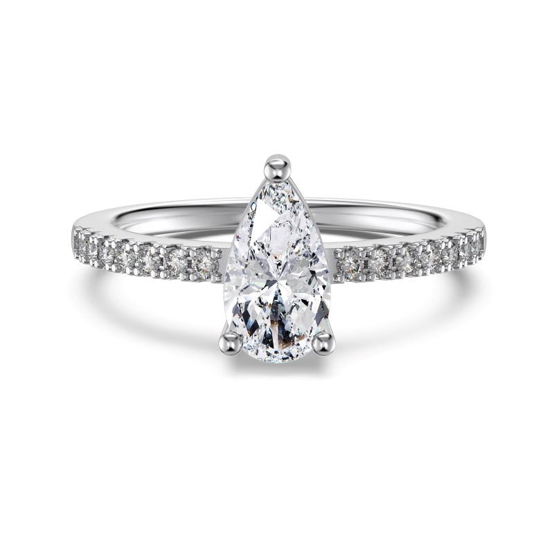 Sterling Silver Harlow Pear Ring - Luxe Emporium x