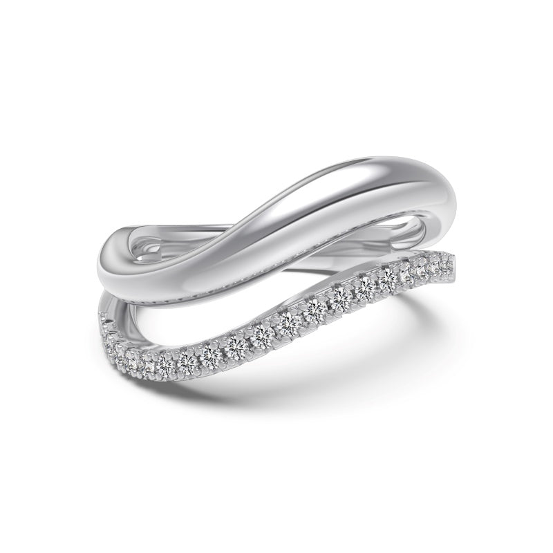 Sterling Silver Wave Ring - Luxe Emporium x