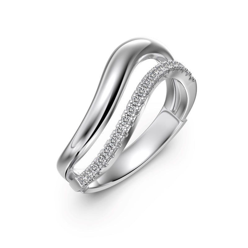 Sterling Silver Wave Ring - Luxe Emporium x