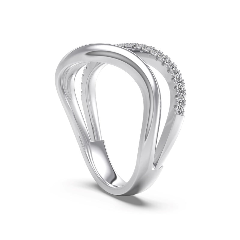 Sterling Silver Wave Ring - Luxe Emporium x