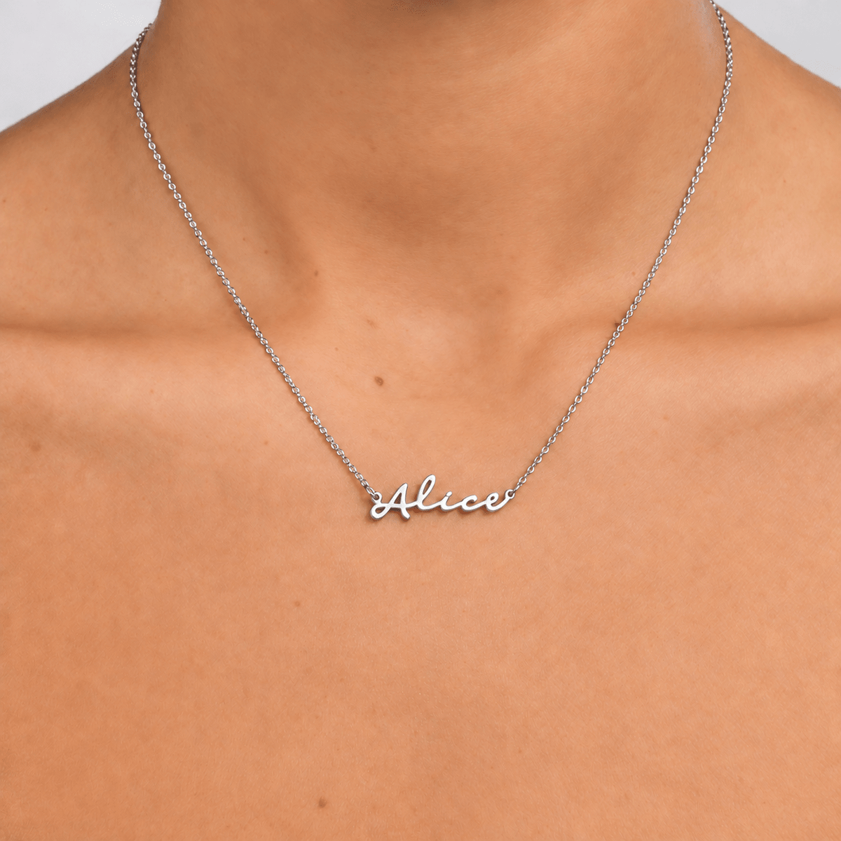Sterling Silver Personalised Name Necklace - Luxe Emporium x