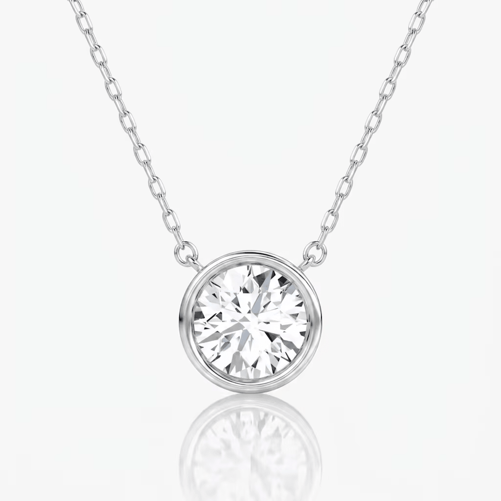Sterling Silver Zia Bezel Necklace - Luxe Emporium x
