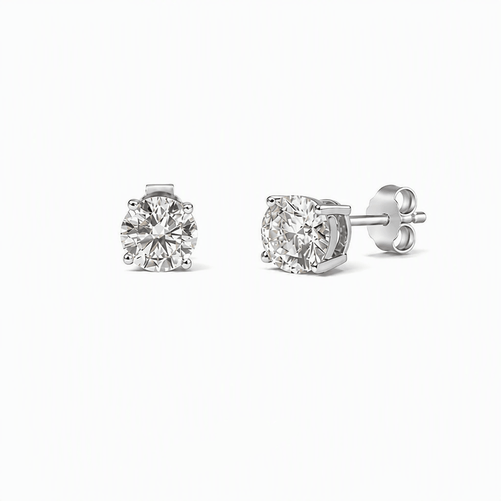 Sterling Silver Romy Round Stud Earrings - Luxe Emporium x