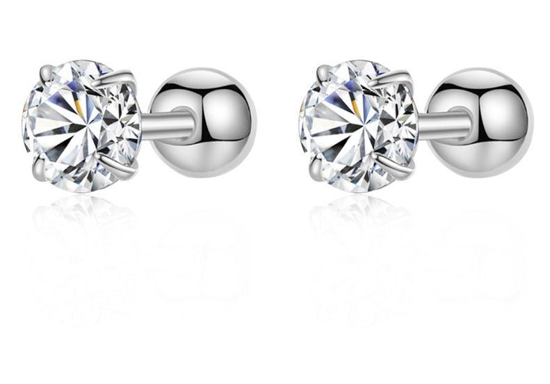 Sterling Silver Ball Closure Earrings - Luxe Emporium x