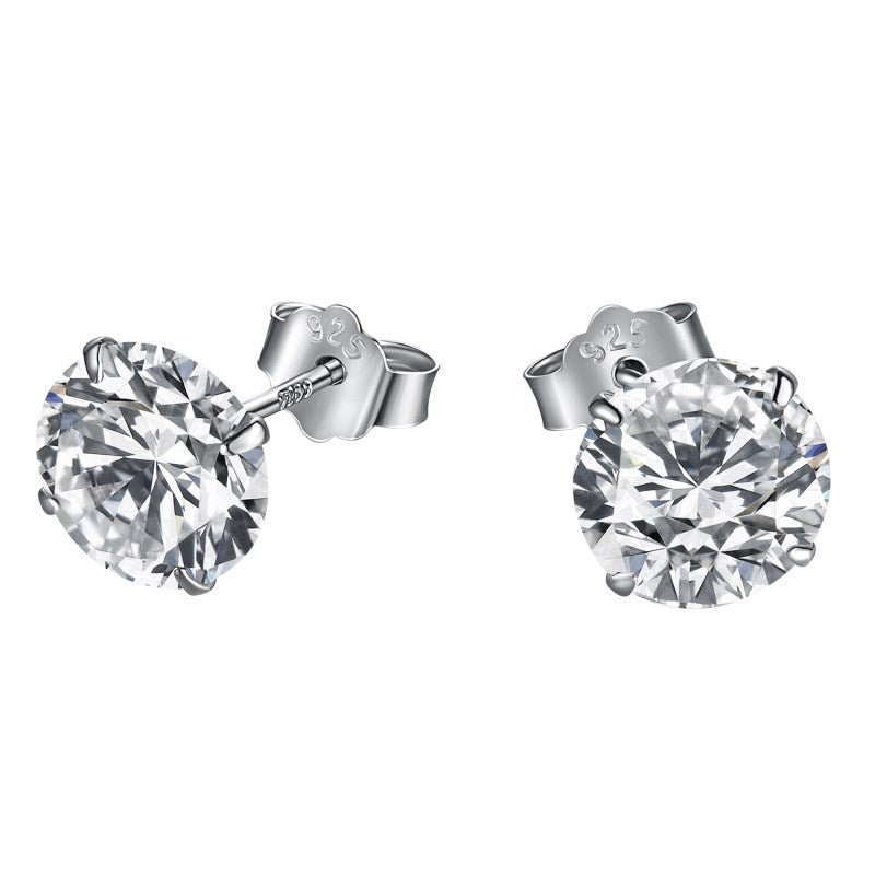Sterling Silver Alina Radiant Cut Earrings - Luxe Emporium x