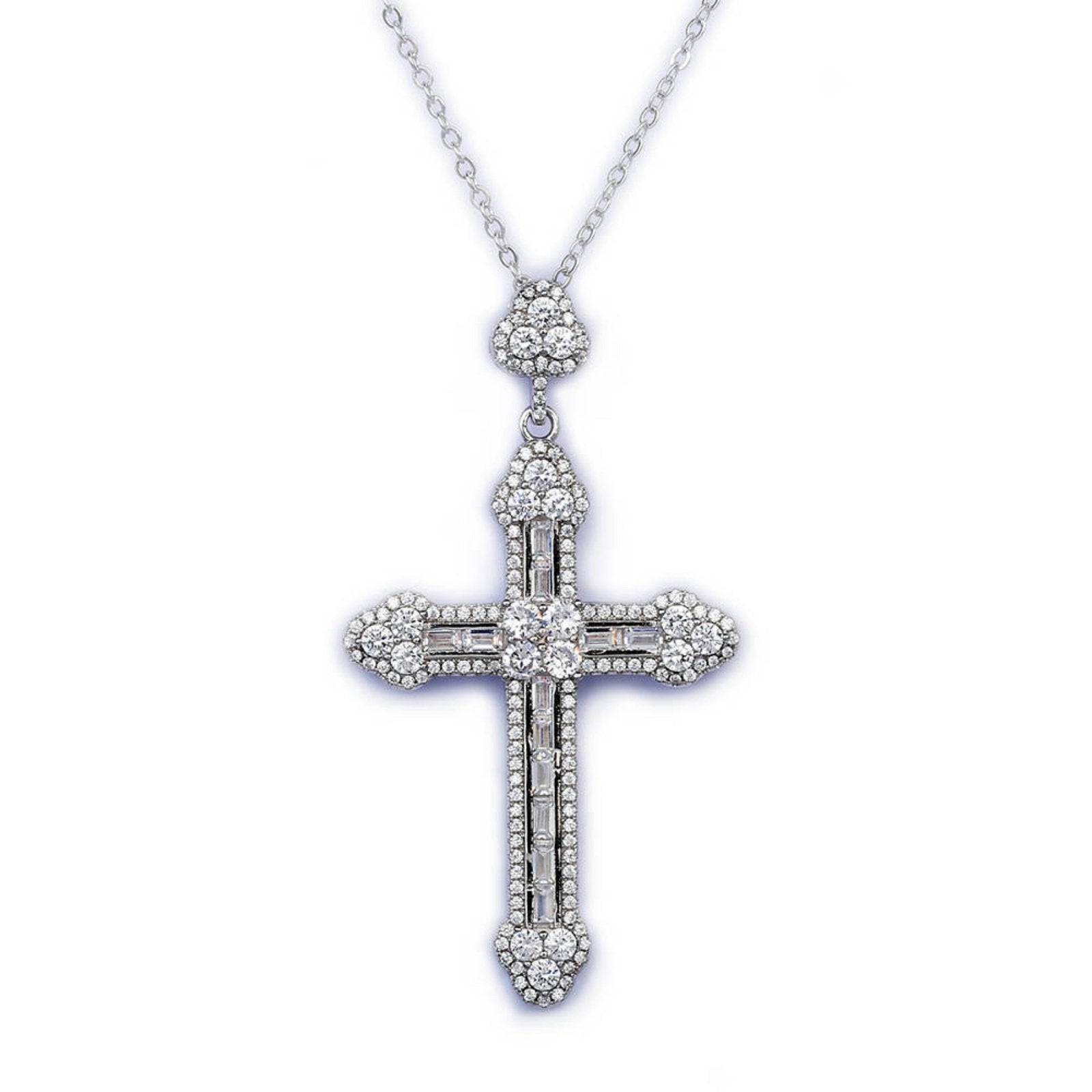 Sterling Silver Ophelia Cross Necklace - Luxe Emporium x