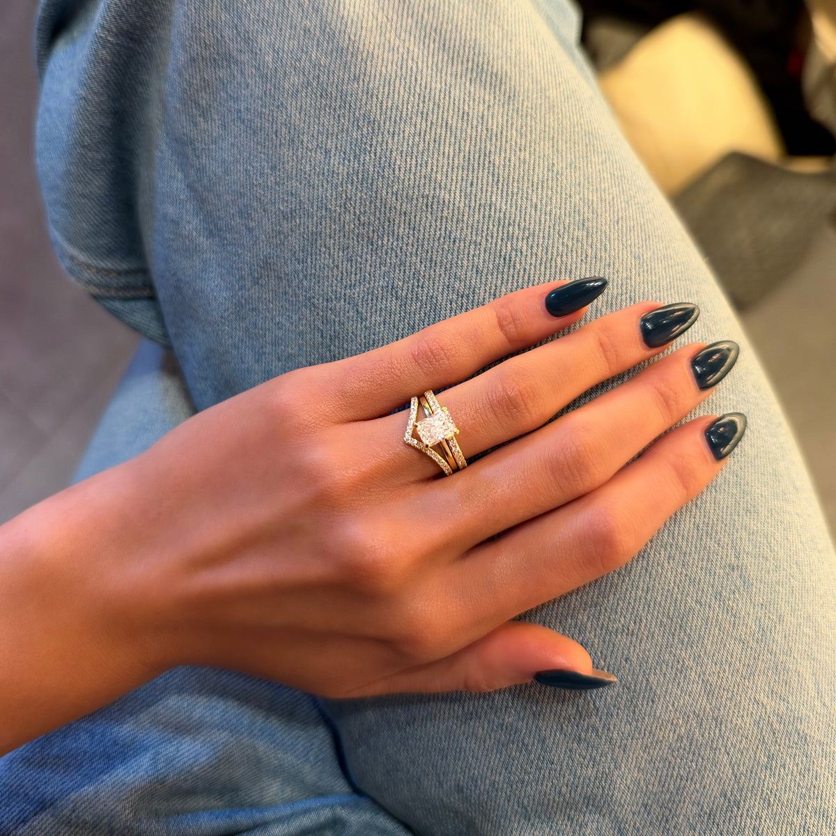 Gold Plain Band Mini Jasmine Ring