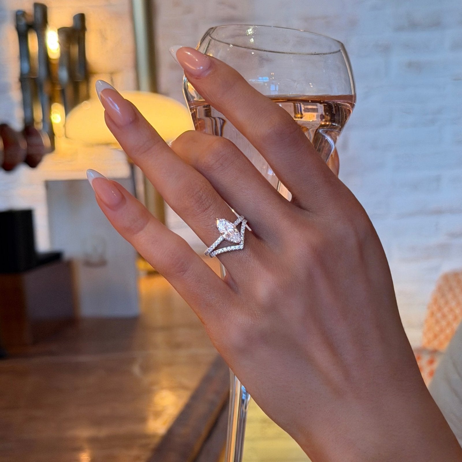 Sterling Silver Marquise Ring - Luxe Emporium x