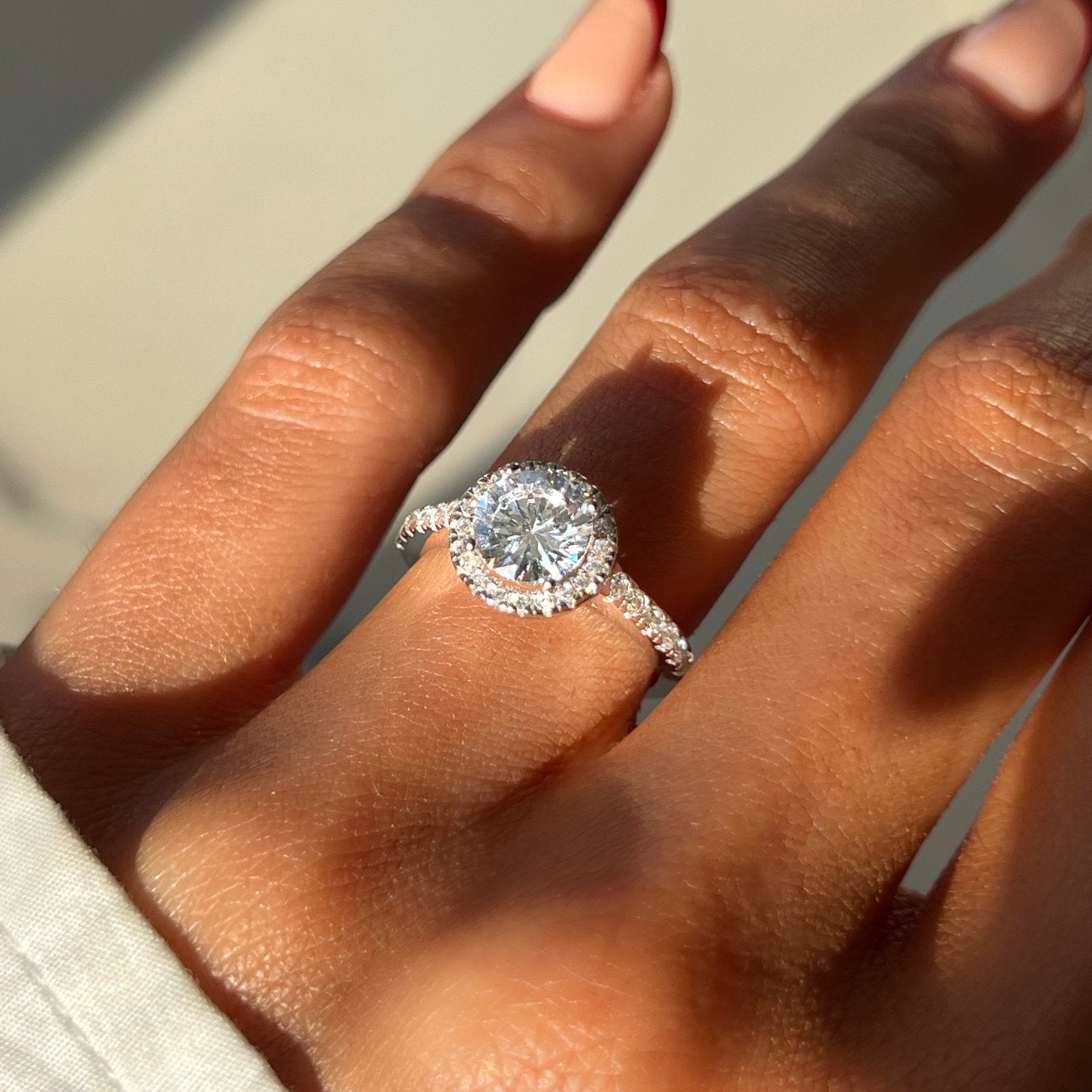 Sterling Silver Miya Halo Ring - Luxe Emporium x