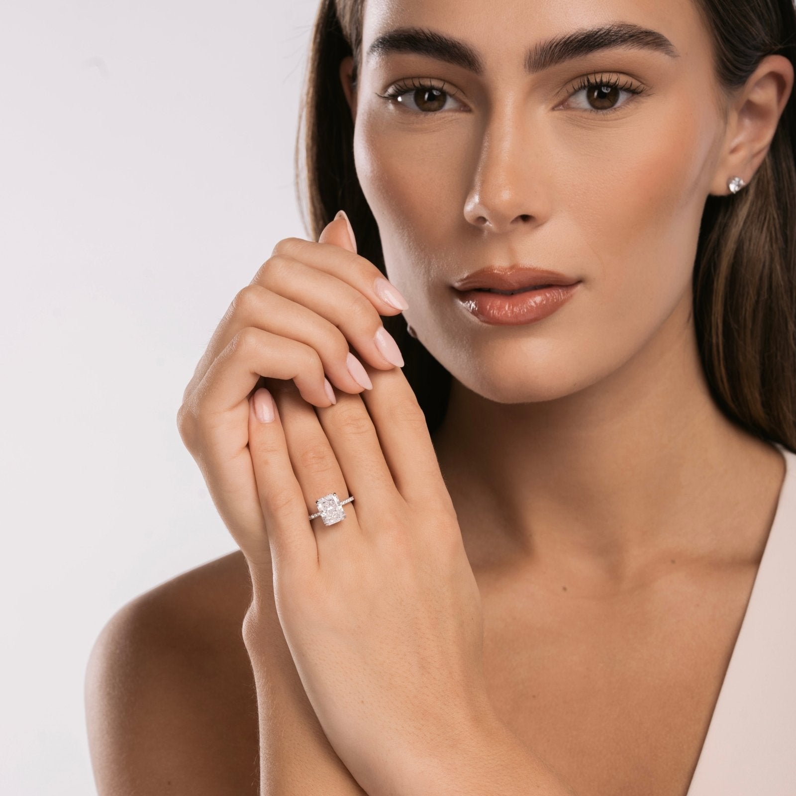 Sterling Silver Radiant Cut Jasmine Ring - Luxe Emporium x