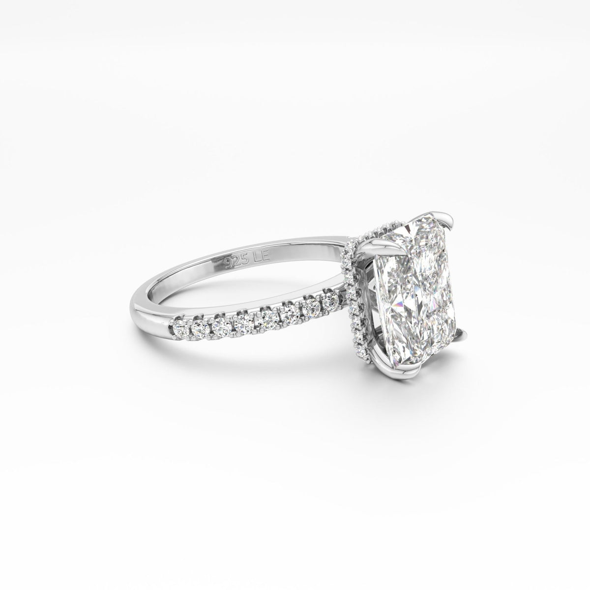 Sterling Silver Radiant Cut Jasmine Ring - Luxe Emporium x