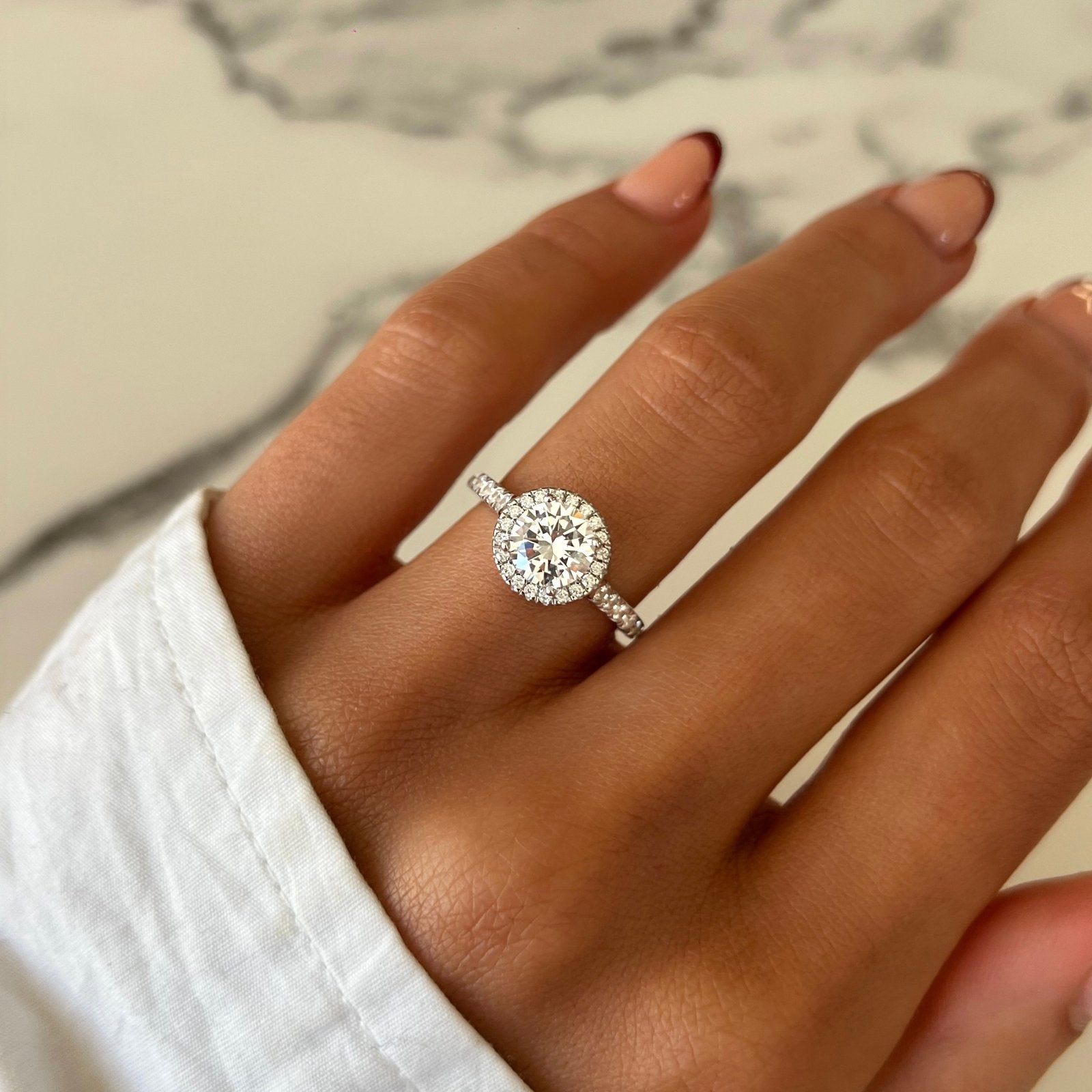 Sterling Silver Miya Halo Ring - Luxe Emporium x