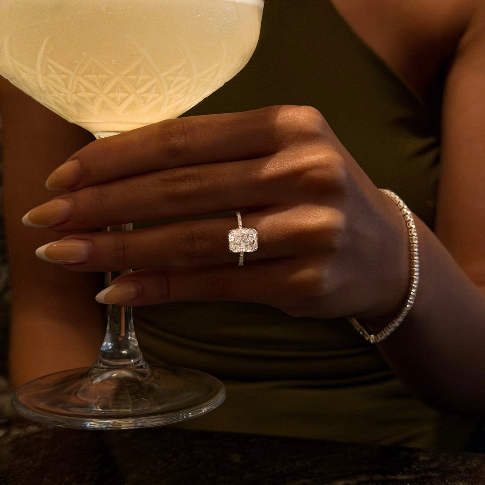 Sterling Silver Radiant Cut Jasmine Ring - Luxe Emporium x