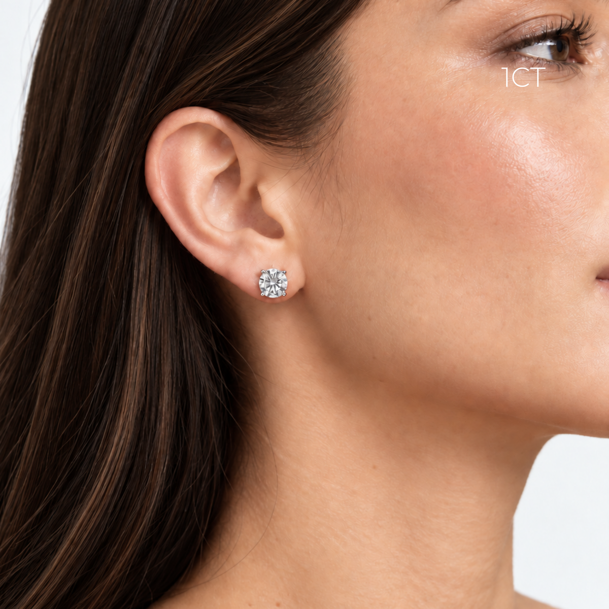 Sterling Silver Romy Round Stud Earrings