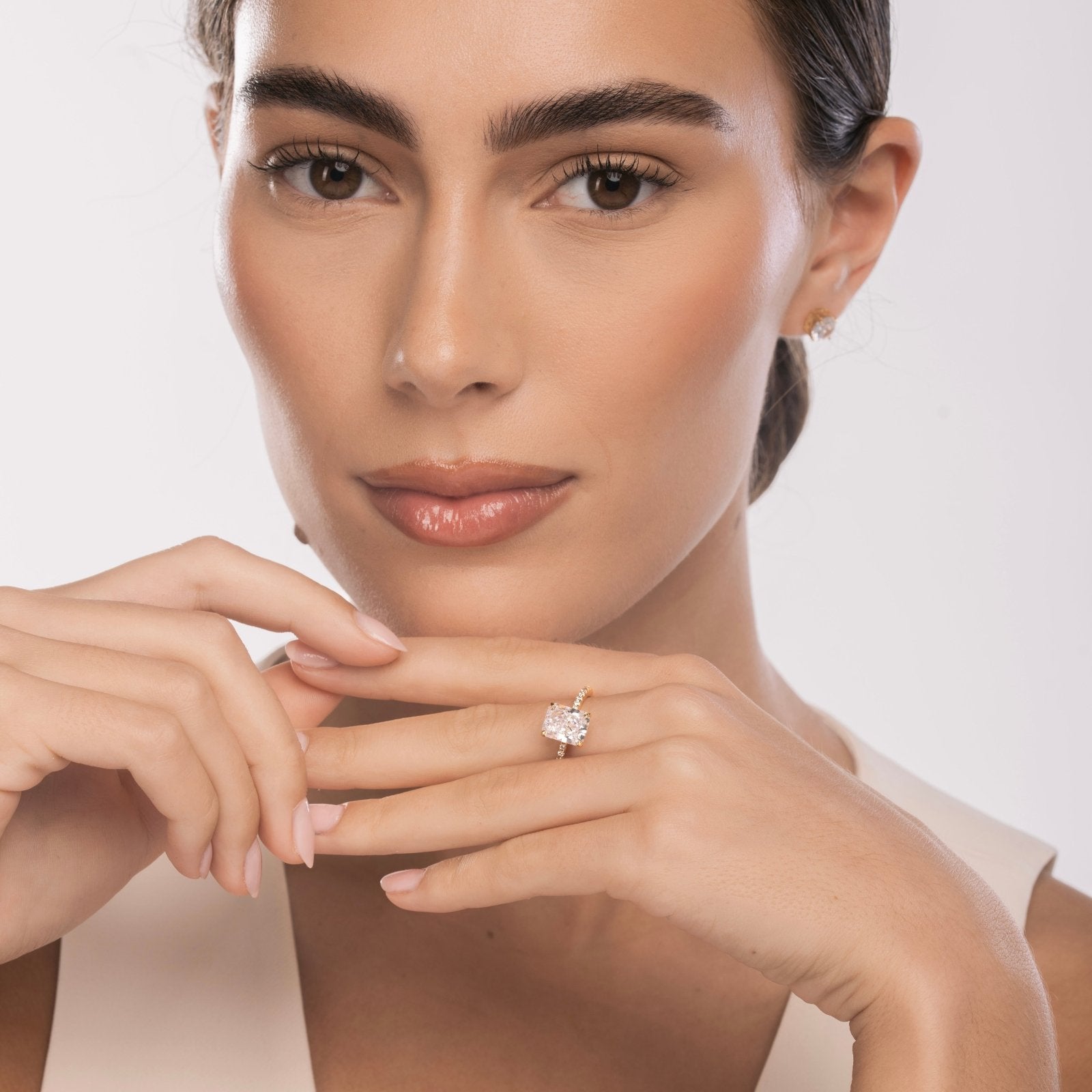 Gold Radiant Cut Jasmine Ring - Luxe Emporium x