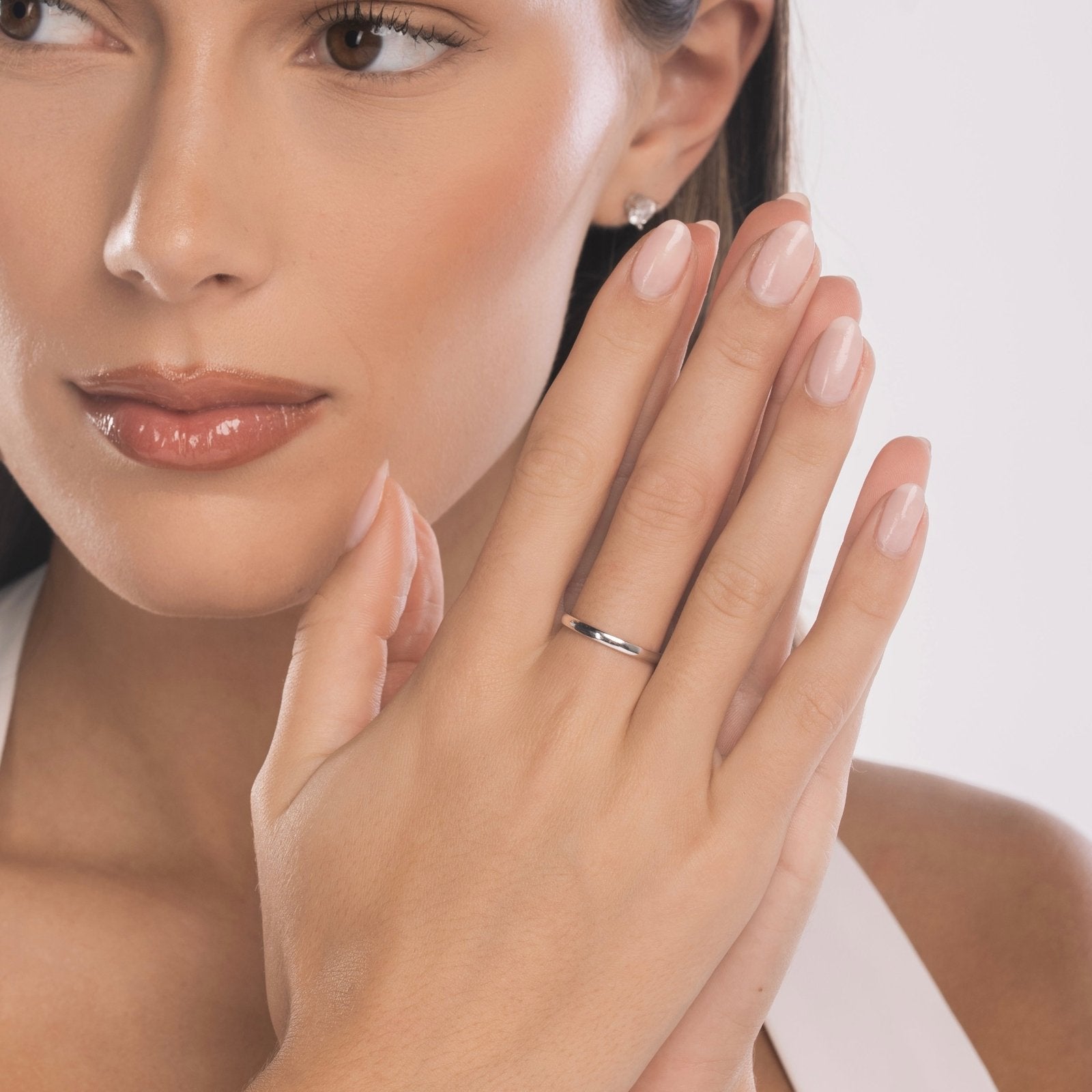 Sterling Silver Ayda Band Ring - Luxe Emporium x